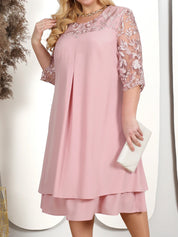 Besticktes Bankettkleid in Übergröße l Theda