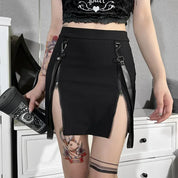 Doppel-Reißverschluss Streetwear Y2k Gothic Rock | Fawne