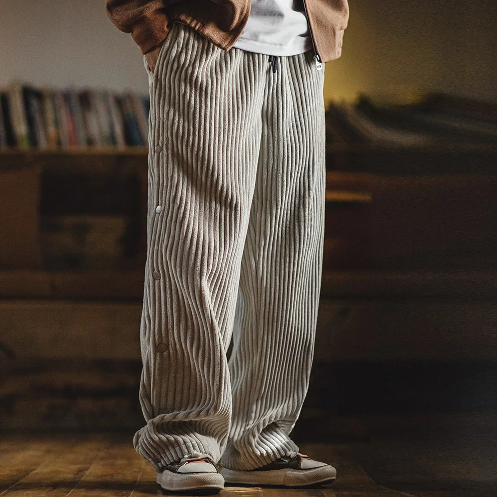 Druckknopf Streetwear Cordhosen | Chaunce