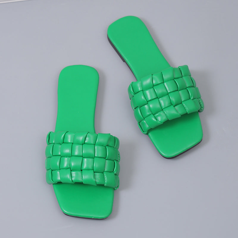 Georgia l Weich gewebte Offener Zeh-Outdoor-Sommer-Strand-Badeslipper für Damen