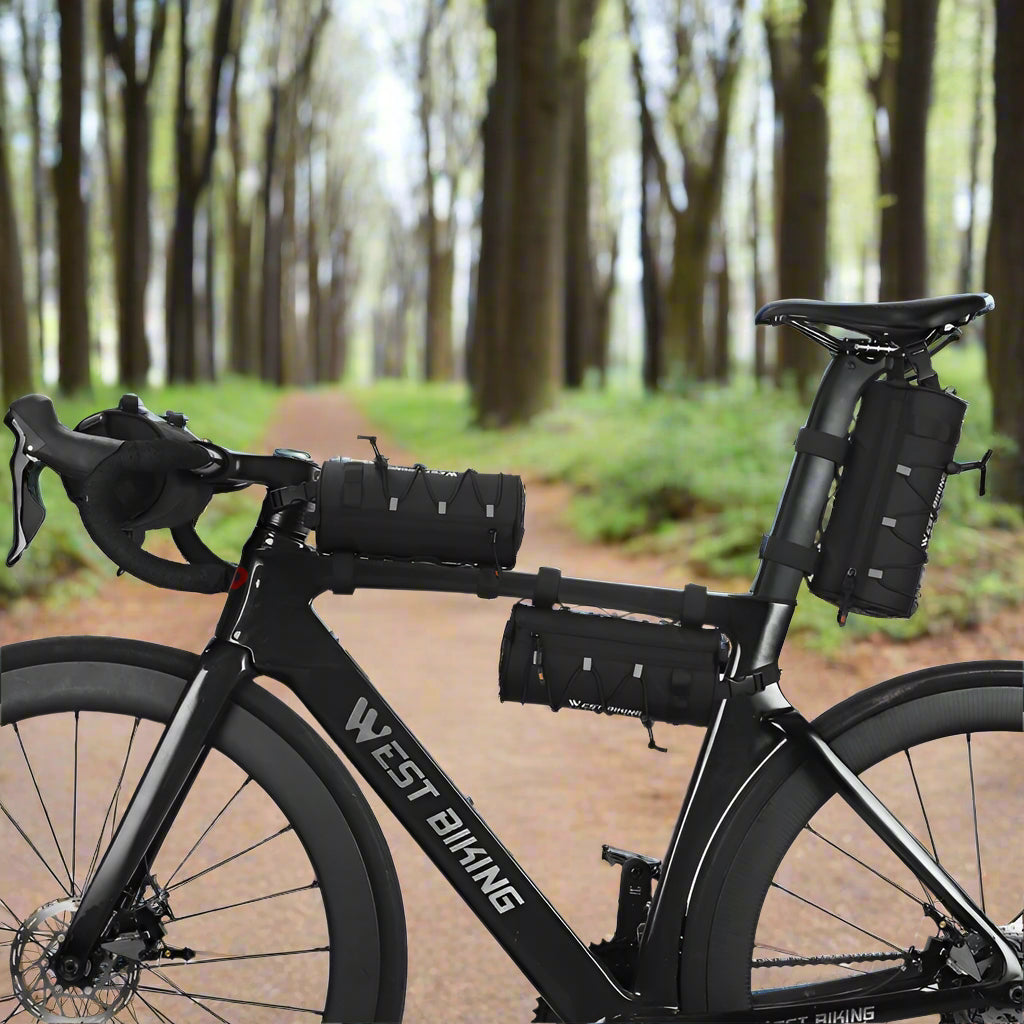 Wasserdichte multifunktionale Fahrrad-Seitenlenker-MTB-Tasche l TrailVault Pro-x