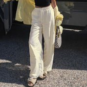 Stil der 2000er-Jahre Baumwoll-Leinenhose l Sissy