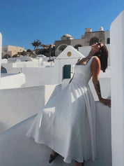 Elegantes Hochtaillen-A-Linien-Kleid l Philothea