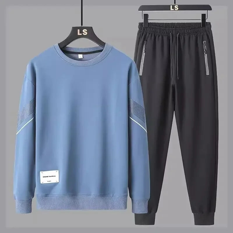 Lässiges Rundhals-Sweatshirt- und Hosen-Set für Herren | Jayronn