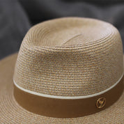 Stilvolle breite Krempe Panama Stroh Sommerhut | Lyonette