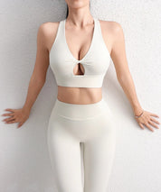 Athletic Diva | atmungsaktiver Crop-Top-Fitness-Sport-BH mit weichem Brustpolster