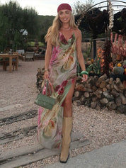 Modisches Maxi-Sommerkleid mit V-Ausschnitt l Nouvel
