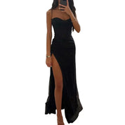Ballkleid mit Pailletten und Spaghettiträgern | Jamya