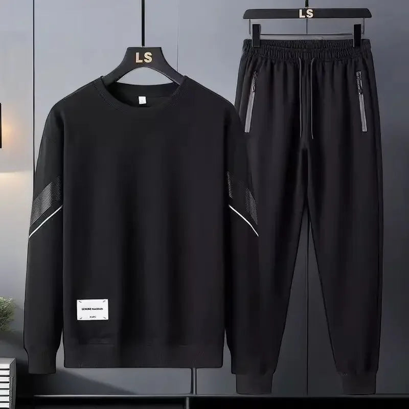 Lässiges Rundhals-Sweatshirt- und Hosen-Set für Herren | Jayronn