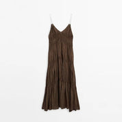 Rückenfreies langes A-Linien-Kleid für Frühling und Sommer l Shinella