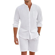Minimalistische Luftzug Baumwoll-Leinen Herren Sommer Kombination l Merle