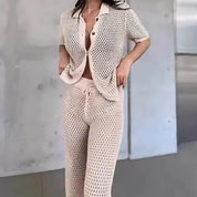 Aushöhlen Sommer-Set aus Hemd und Hose | Olita