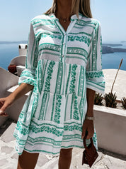 Schönes luftiges Boho-Kleid mit fröhlichem Muster l Henrietta