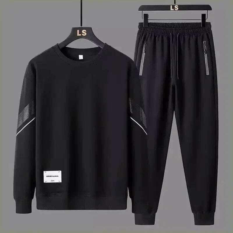 Lässiges Rundhals-Sweatshirt- und Hosen-Set für Herren | Jayronn