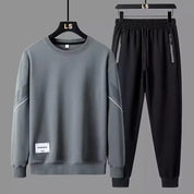 Lässiges Rundhals-Sweatshirt- und Hosen-Set für Herren | Jayronn