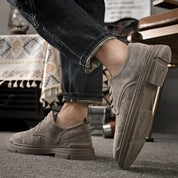 Jagger l Wildleder-Derby-Schuhe mit gestapelter Sohle