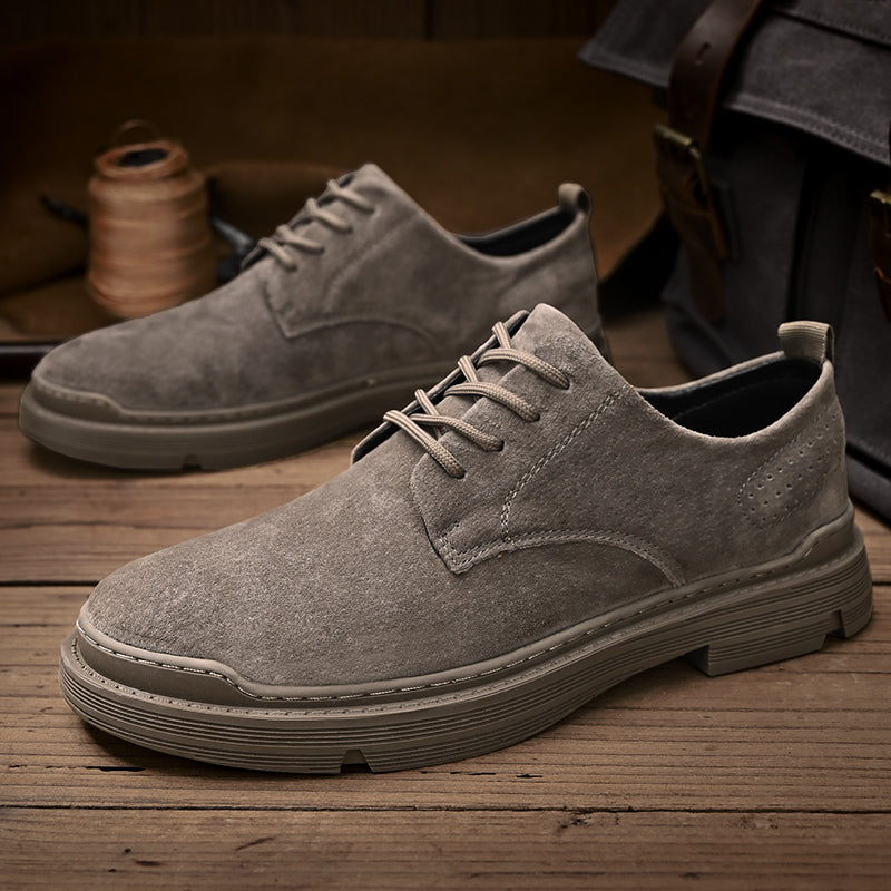 Jagger l Wildleder-Derby-Schuhe mit gestapelter Sohle
