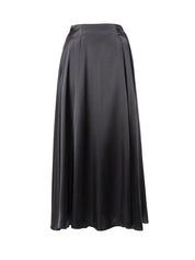 Klassischer langer Satinrock mit hoher Taille l Meria