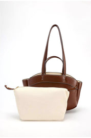 Damen-Tragetasche im Retro-Stil aus PU-Leder | Leocadie