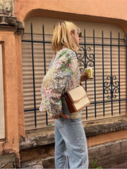 Maybelle l Geblümte, wattierte Herbstjacke aus Baumwolle