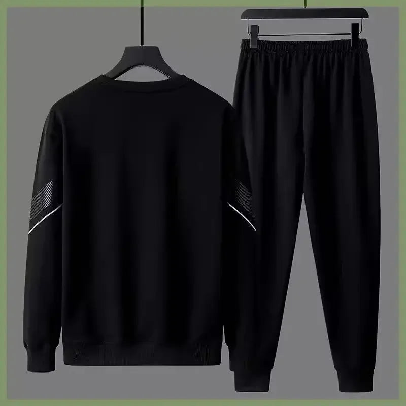 Lässiges Rundhals-Sweatshirt- und Hosen-Set für Herren | Jayronn