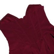 Bellefleur l Trägerloses Burgunder-Midikleid für Damen
