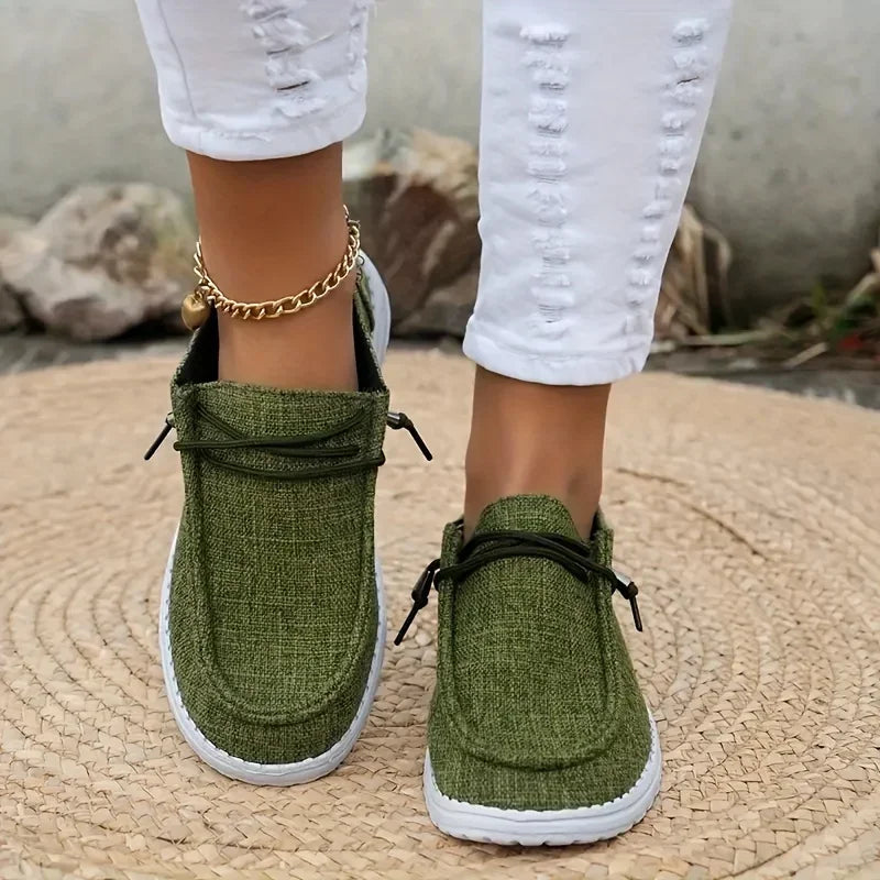 Flache Loafer zum Schnüren für Damen l Cher