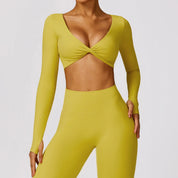 Langärmliges, kurzes Yoga-Shirt l Activewear für Damen l Anouka