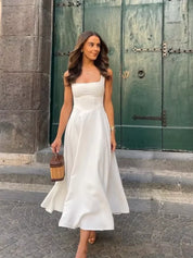 Elegantes Hochtaillen-A-Linien-Kleid l Philothea