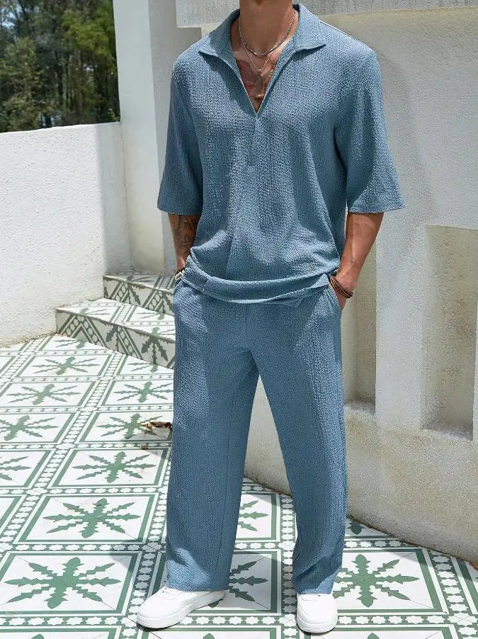 Zweiteiliges Sommerhemd & Hose für Herren l Gerart