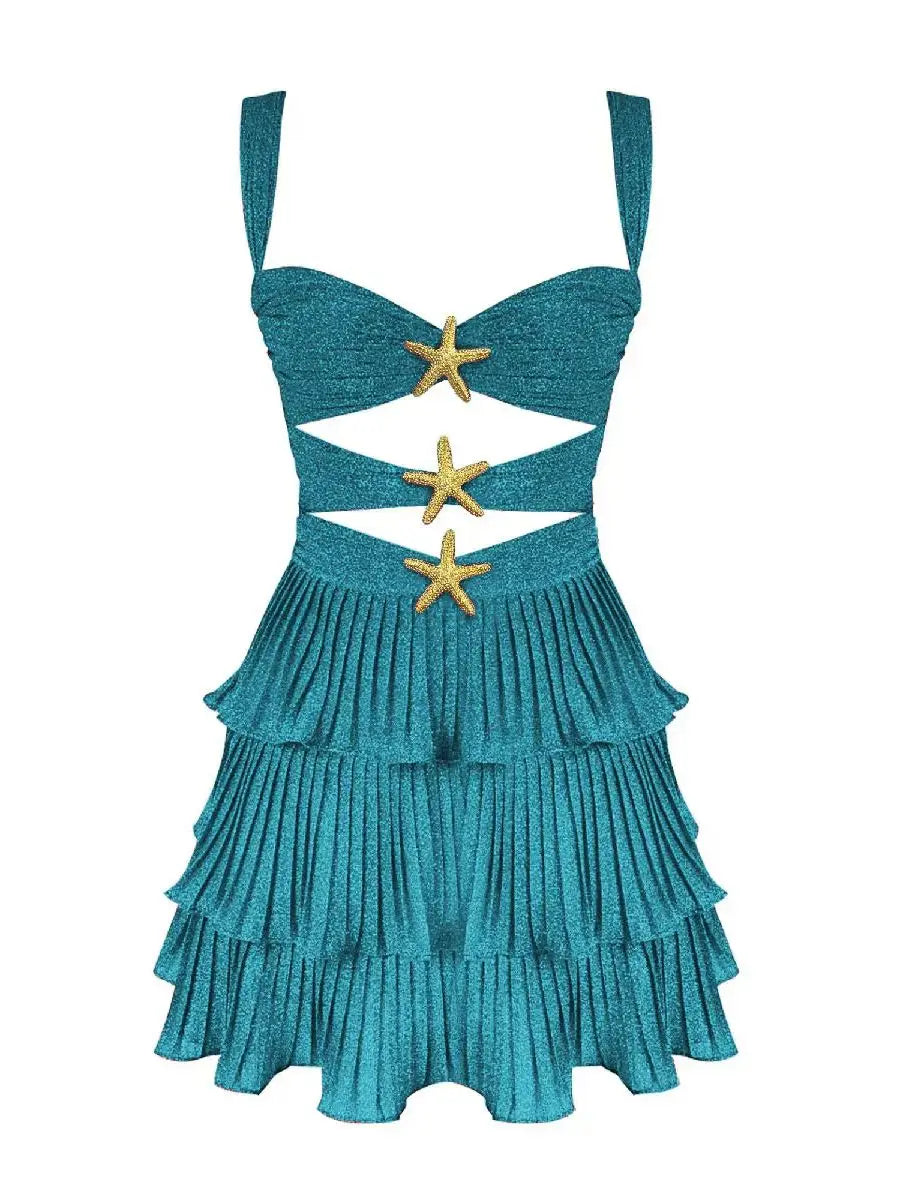 Modisches Meerjungfrau-Midikleid in A-Linie | Sommer | Genoveffa