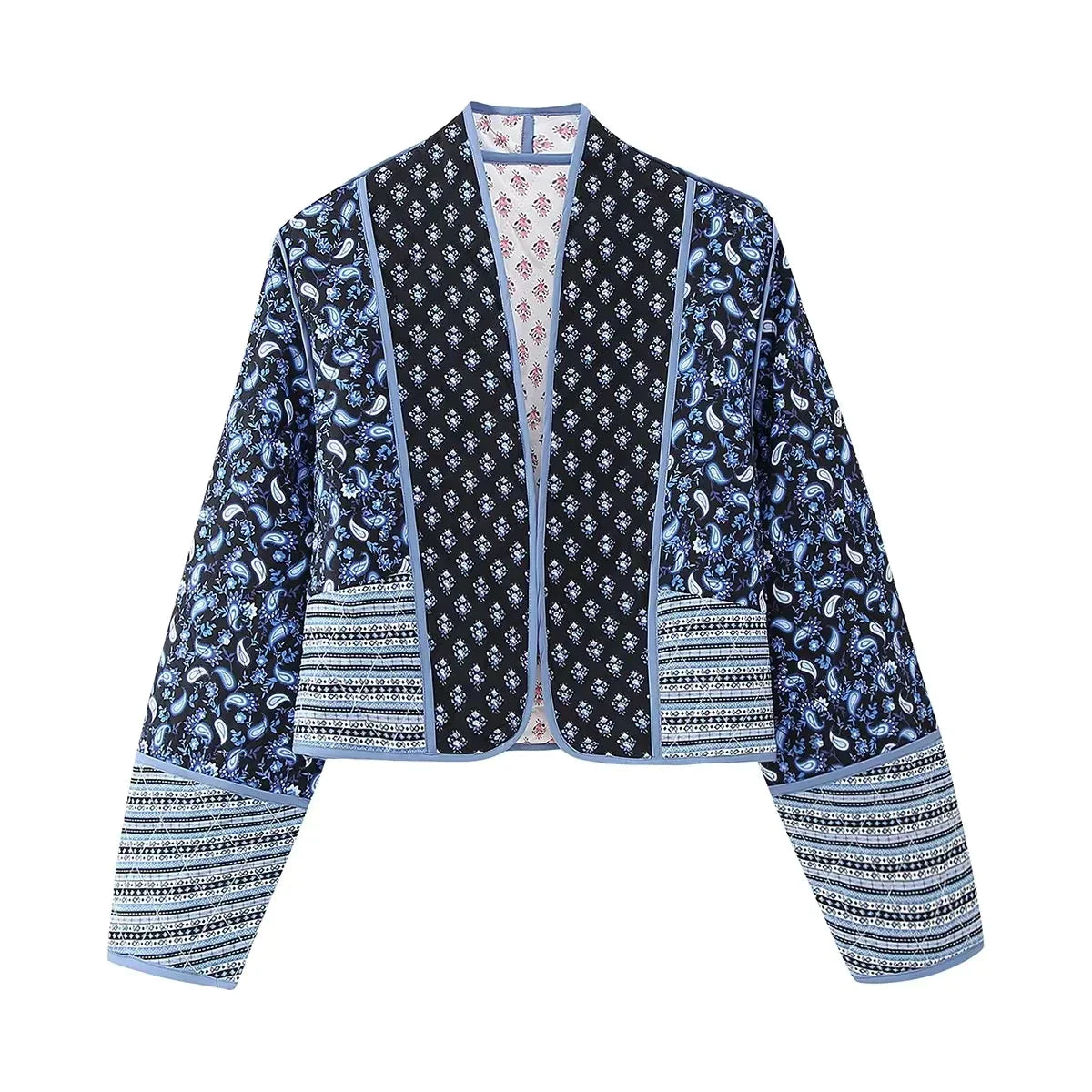 Elowen l Reversibel Patchwork-Blusenjacke für Damen