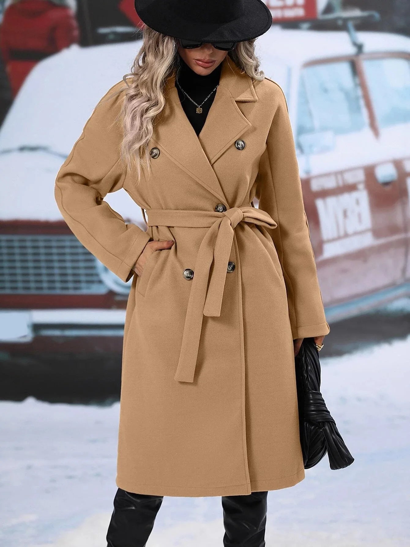 Zweireihiger Trenchcoat für Stil und Eleganz zu jeder Jahreszeit | Ryena