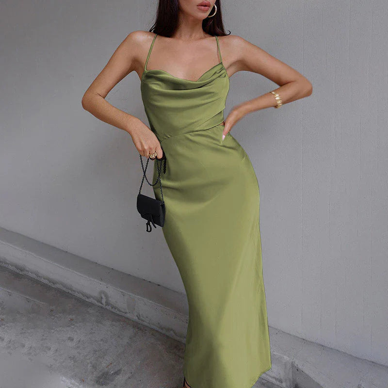 Marcia l Figurbetontes Party-Damenkleid aus Seide