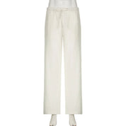 Stil der 2000er-Jahre Baumwoll-Leinenhose l Sissy