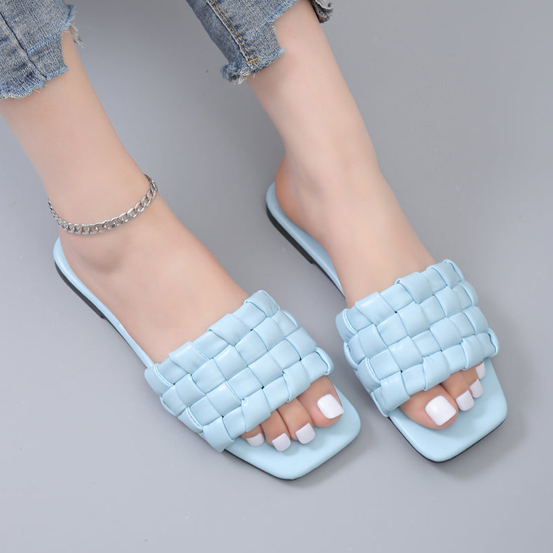 Georgia l Weich gewebte Offener Zeh-Outdoor-Sommer-Strand-Badeslipper für Damen