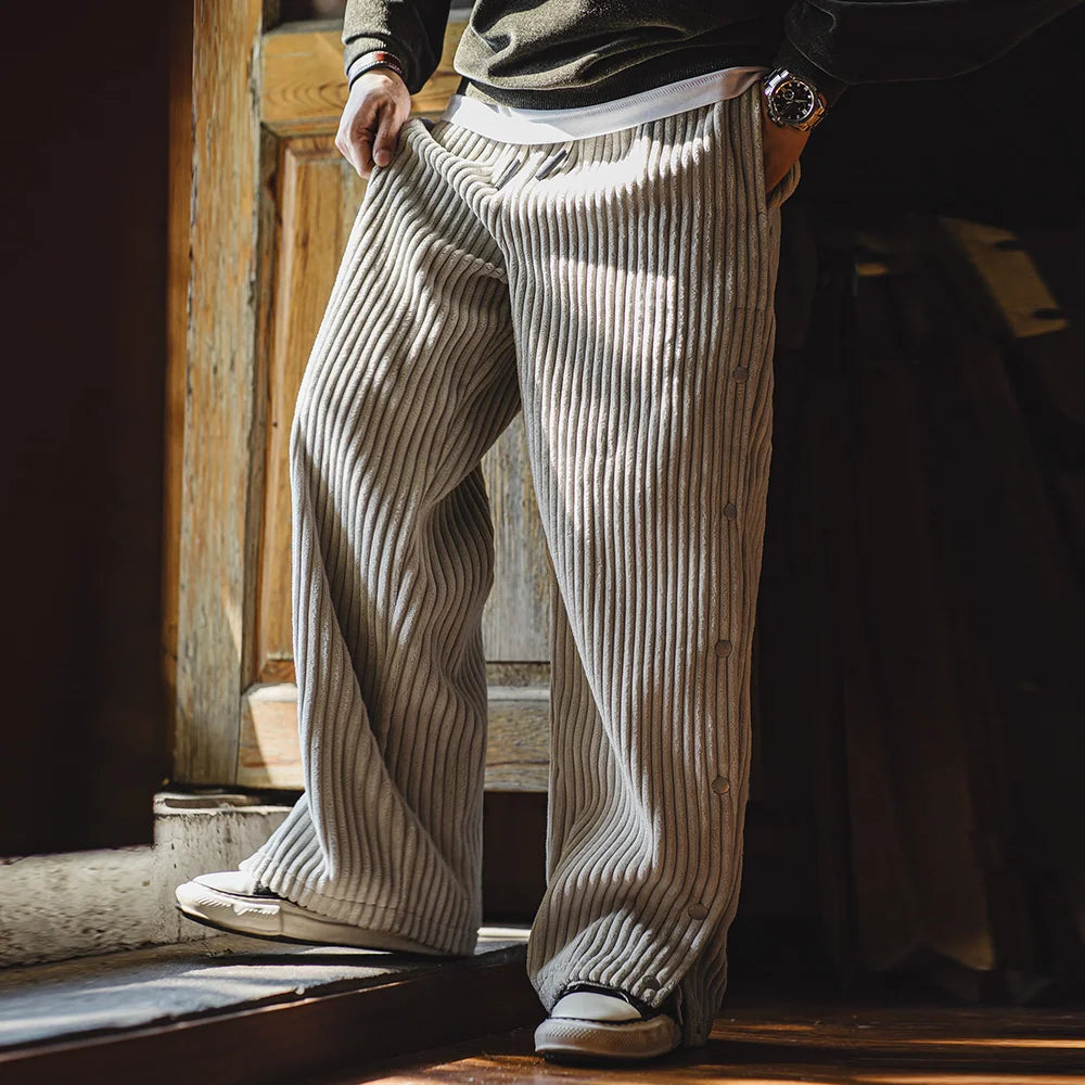Druckknopf Streetwear Cordhosen | Chaunce