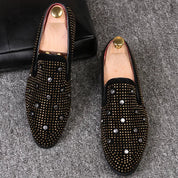 Catriope l Luxuriöse Herren-Loafer mit Nietenverzierung