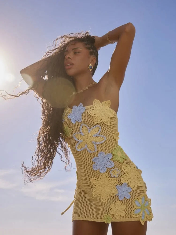 Damen Häkelminikleid Sumer | Minyonne