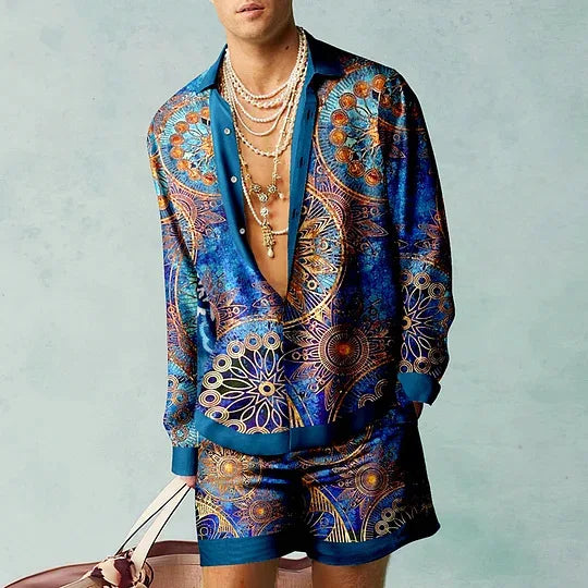 Herren-Set aus Shirt und Shorts mit 3D-Grafik | Frühling | Sommer | Mortymer