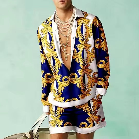 Herren-Set aus Shirt und Shorts mit 3D-Grafik | Frühling | Sommer | Mortymer