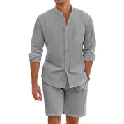 Minimalistische Luftzug Baumwoll-Leinen Herren Sommer Kombination l Merle