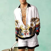 Herren-Set aus Shirt und Shorts mit 3D-Grafik | Frühling | Sommer | Mortymer