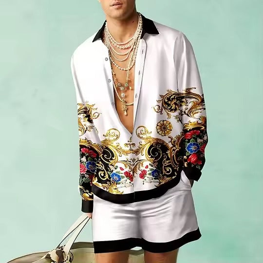Herren-Set aus Shirt und Shorts mit 3D-Grafik | Frühling | Sommer | Mortymer