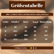 Miller | Farbblock-Pullover mit halbem Reißverschluss und Kragen