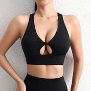 Athletic Diva | atmungsaktiver Crop-Top-Fitness-Sport-BH mit weichem Brustpolster