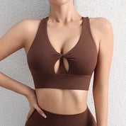 Athletic Diva | atmungsaktiver Crop-Top-Fitness-Sport-BH mit weichem Brustpolster
