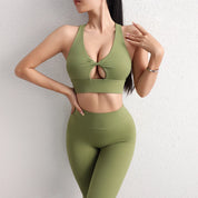 Athletic Diva | atmungsaktiver Crop-Top-Fitness-Sport-BH mit weichem Brustpolster