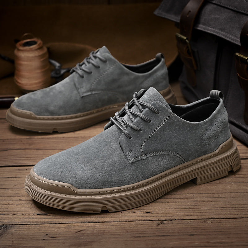 Jagger l Wildleder-Derby-Schuhe mit gestapelter Sohle