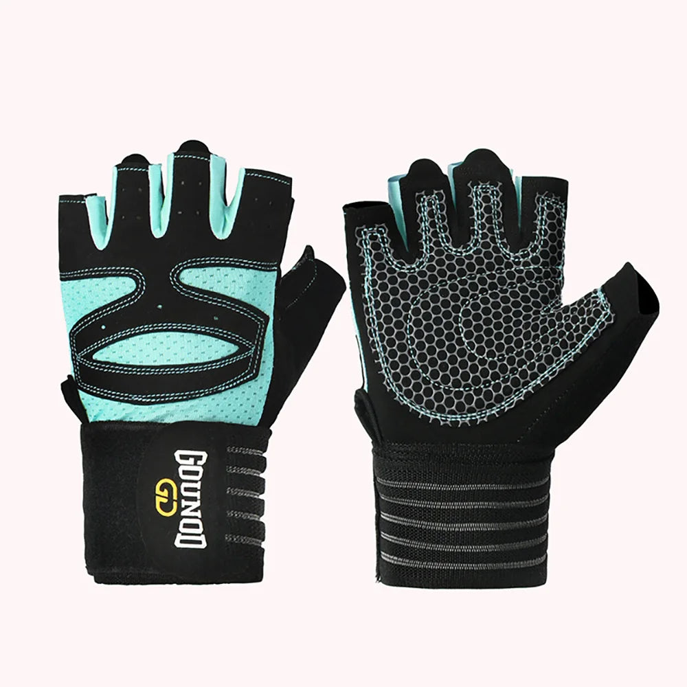 Belüftete Trainingshandschuhe fürs Fitnessstudio mit Handgelenkbandage | Clayburn Pro Strength